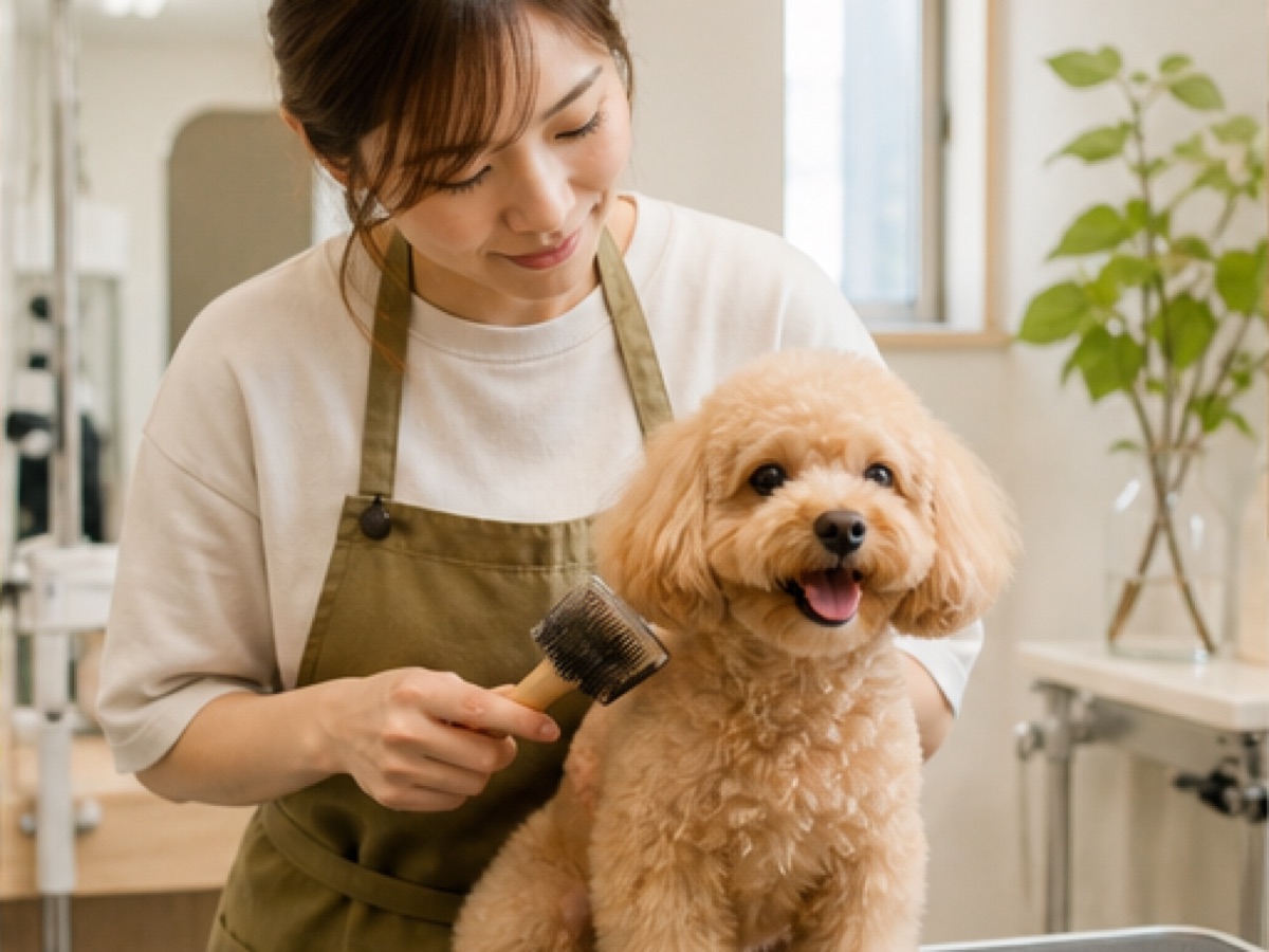 犬の様子を見ながら行うグルーミング